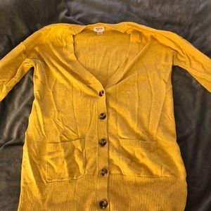 Mustard yellow cardigan